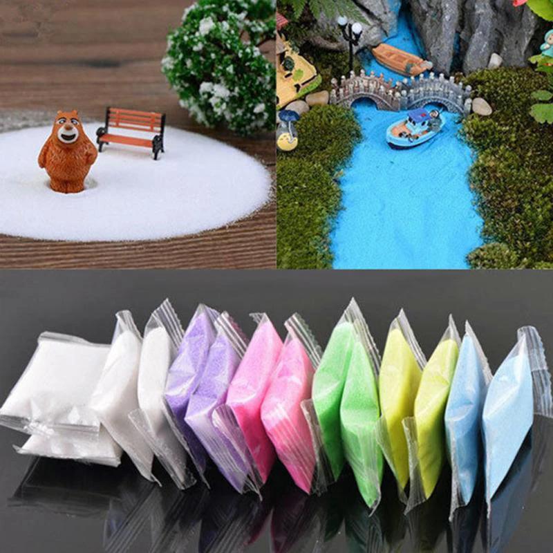 Colorful Quartz-Sand, 6 Counts/set High Quality Colored Sand for DIY, Micro Landscape Moss Gardening Landscape Decorative Accessories 5