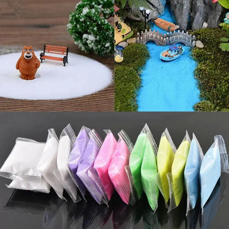 Colorful Quartz-Sand, 6 Counts/set High Quality Colored Sand for DIY, Micro Landscape Moss Gardening Landscape Decorative Accessories 5