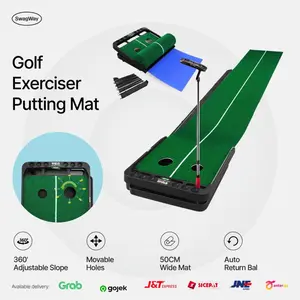 Golf Putting Mat adjustable slope Karpet Driving Practice Exerciser