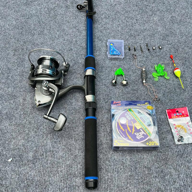 COMBO Bộ Cần Câu Rút Shimalo Kèm Máy CL Và Trọn Bộ Phụ Kiện Chì Khóa Link Hạt Chặn,Chân Cắm Phao