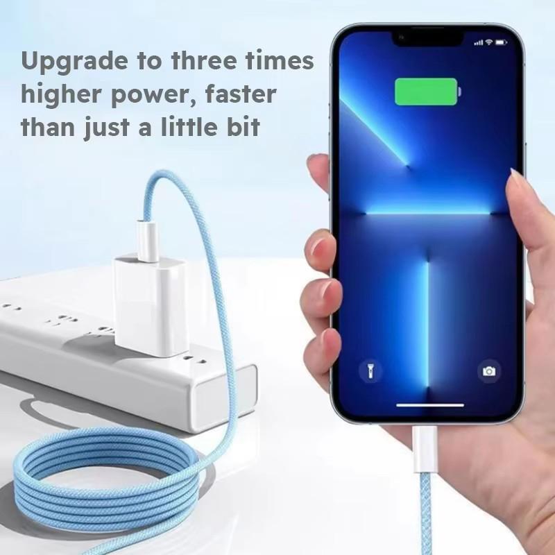 PD 60W Fast Charging Data Cable, USB Type C to Type C Fast Charging Cable, Data Transmission Cable Compatible with iPhone iPad VIVO OPPO Samsung 7