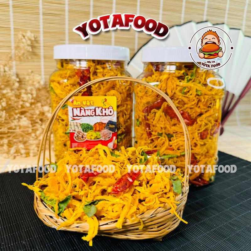 1Kg Khô Gà Lá Chanh Yotafood Giòn ngon - Đậm vị | Đồ ăn vặt Yotafood