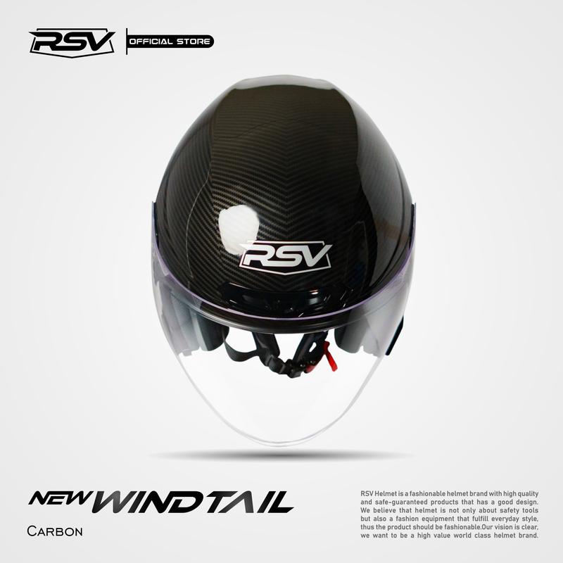 HELM Half Face RSV NEW WINDTAIL CARBON GLOSSY  Motorcycle 6