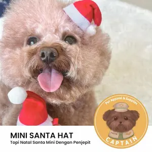 [55]  TOPI NATAL JEPITAN ANJING LUCU DOG CAT CHRISTMAS HAIR CLIP