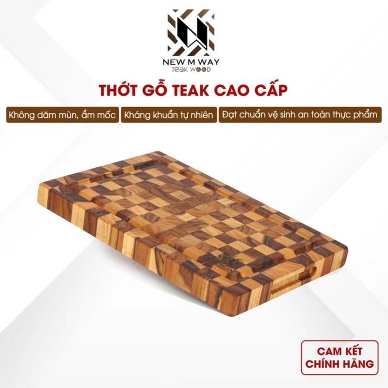   LIVESTREAM  Thớt gỗ teak cao cấp NEW M WAY sz S 20x30cm 