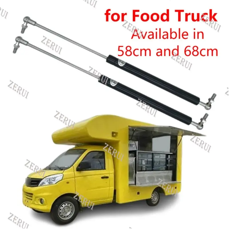ZR For 1Pair 58cm 68cm 500N 50KG Food Truck Side Door Gas Strut Damper Support Shock Bar for Food Truck