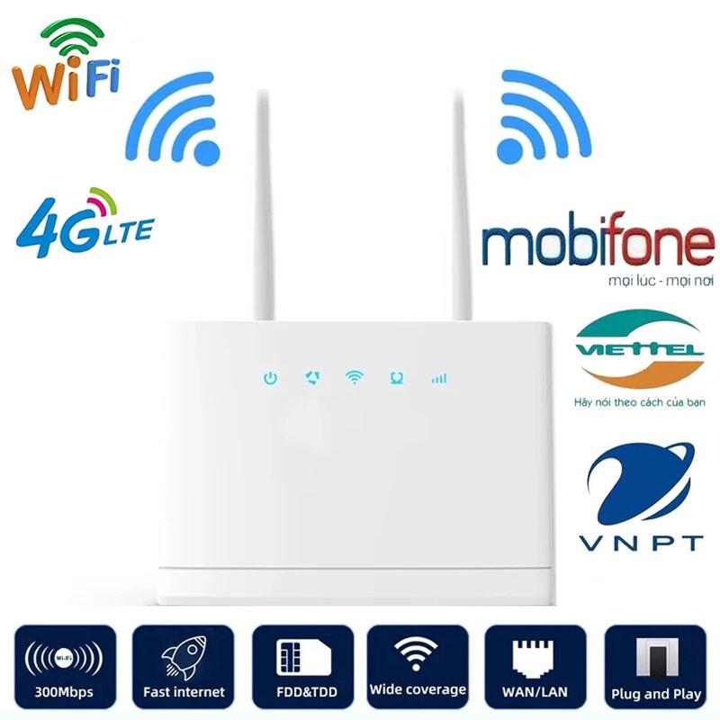 Bộ Phát Wifi Từ Sim 4g/5g LTE 4G CPE tốc độ 300Mbps 3 Cổng Lan , Kết Nối 32 Thiết Bị, Lắp thẻ SIM để sử dụng WIFI Bộ Phát Wifi6 cục phát wifi lắp sim