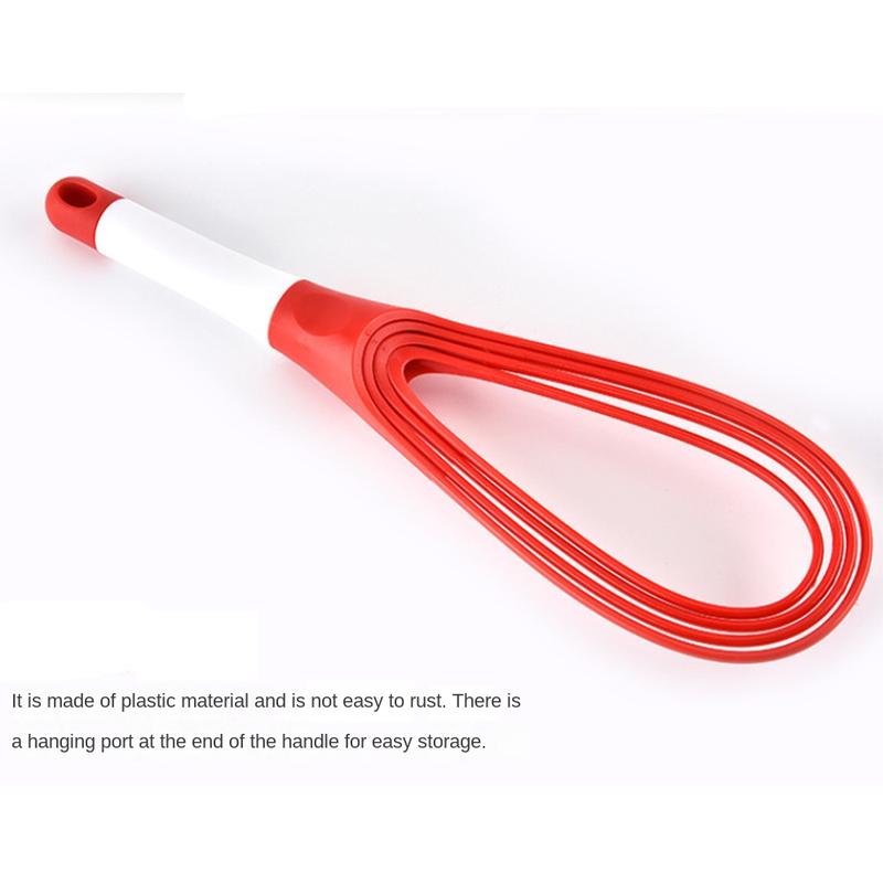 New PP Rotary Egg Beater Rotatable Stainless Steel Gravy Whisk Hanging Hole Design Kitchen Utensil for Kitchen, Cooking 7