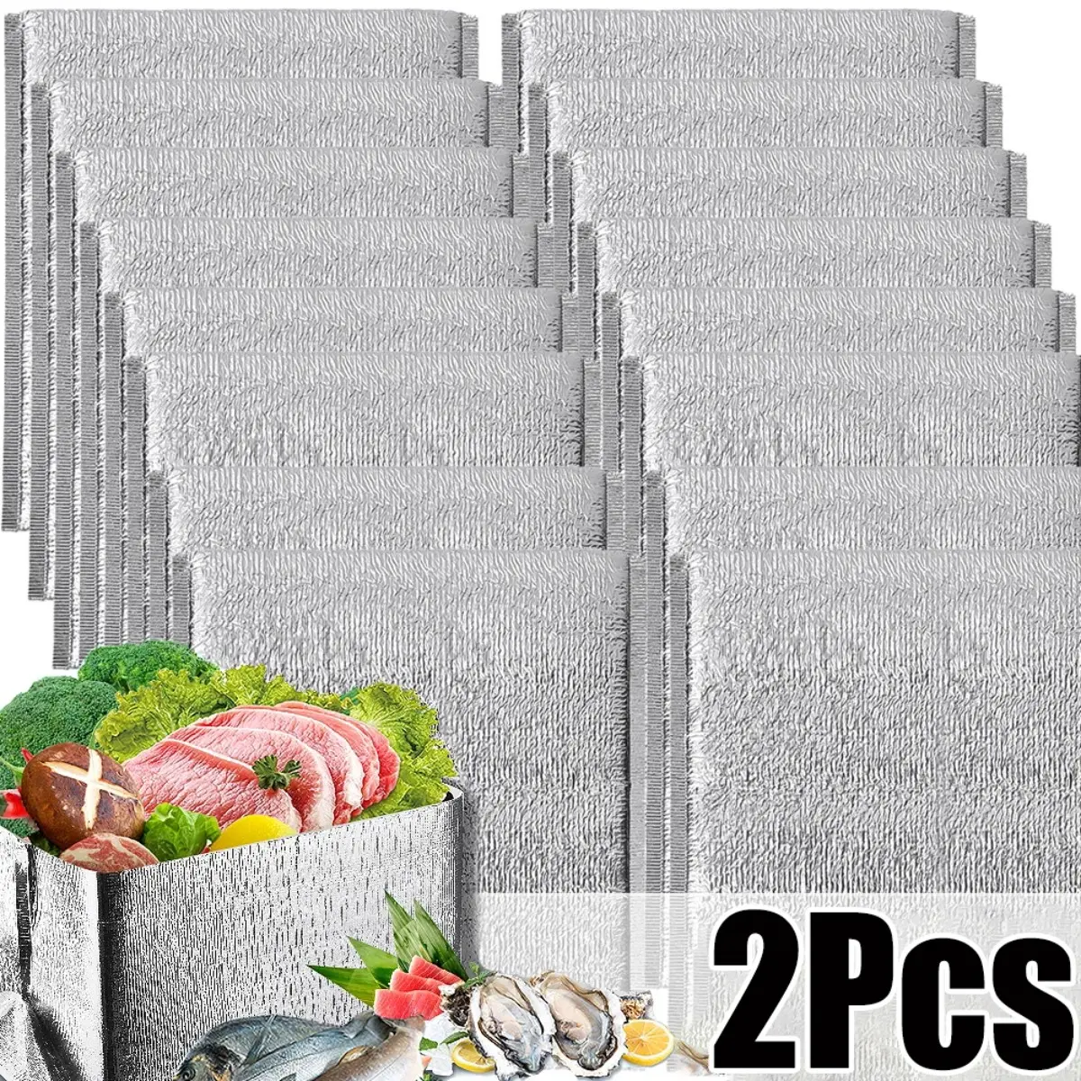 1/2Pcs Disposable Thermal Aluminum Foil Insulation Bags Waterproof Leak-proof Heat Cold Preservation Storage Bags Lunch Pouch