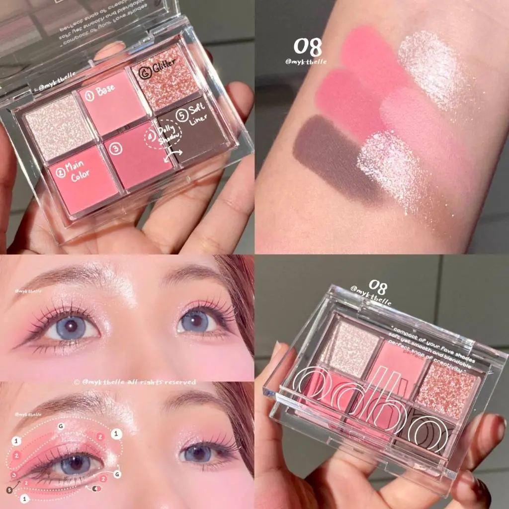 Bảng Phấn Mắt Odbo Tone Nâu Tây Signature Eyeshadow Palette OD276 - Bảng Màu Mắt Tông Nâu Trà Sữa 4,8g