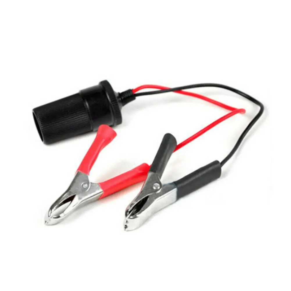 12V Car   Socket Adapter Socket Cable + Battery Clamp