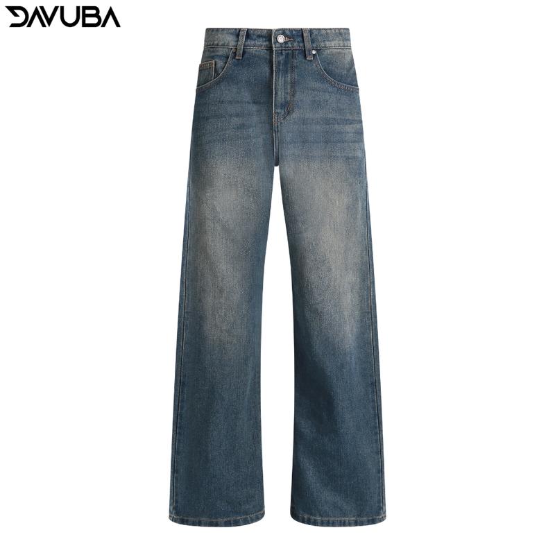 Quần Jeans Ống Rộng DAVUBA trơn SM113 4