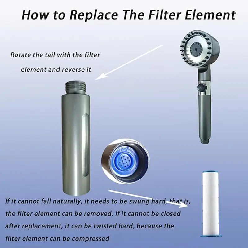 Handheld Shower Head Set, Shower Head Filters, Bathroom Shower Equipment for Home Use, Bathroom Fixtures 3