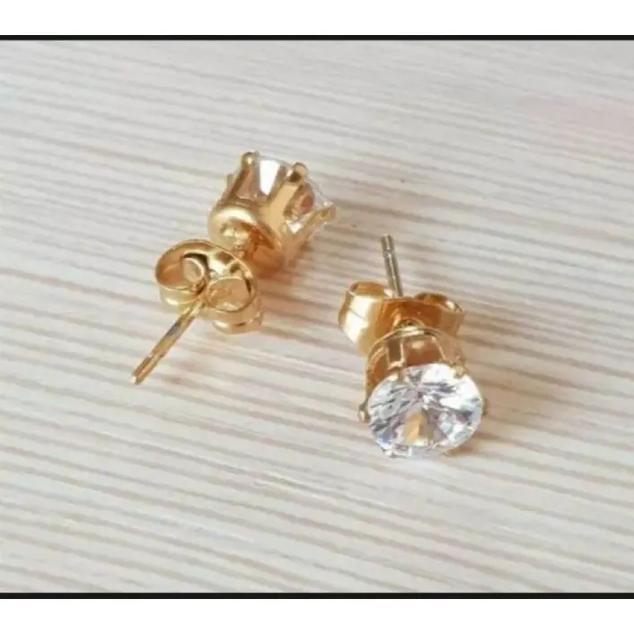 Perhiasan Anting Titanium Wanita Anti Karat queen shop Putih 2