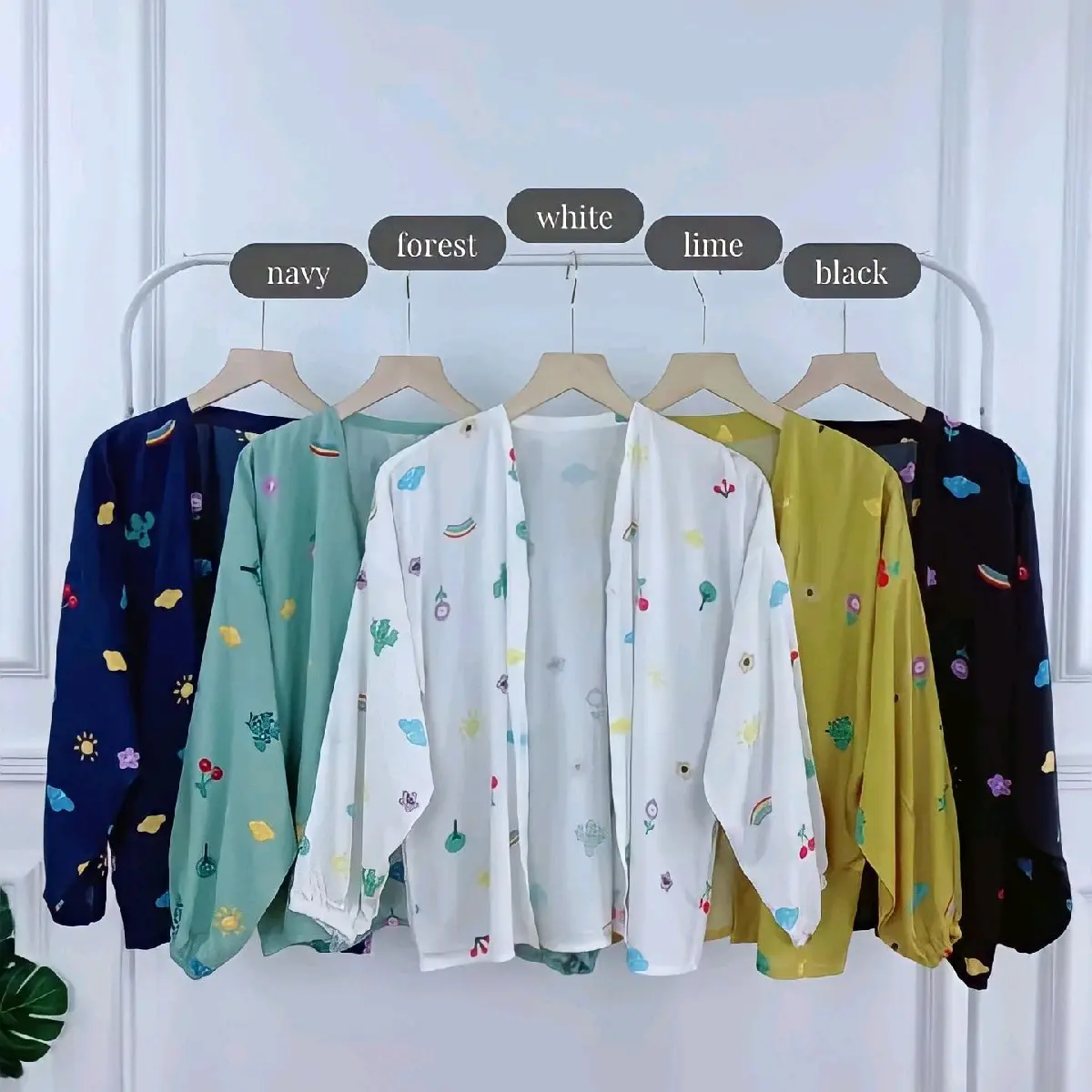 CF - PROMO!! ATASAN KIYOWO OUTER KOREAN STYLE / BAJU ATASAN WANITA MOTIF BUNGA LUCU Fit Katun