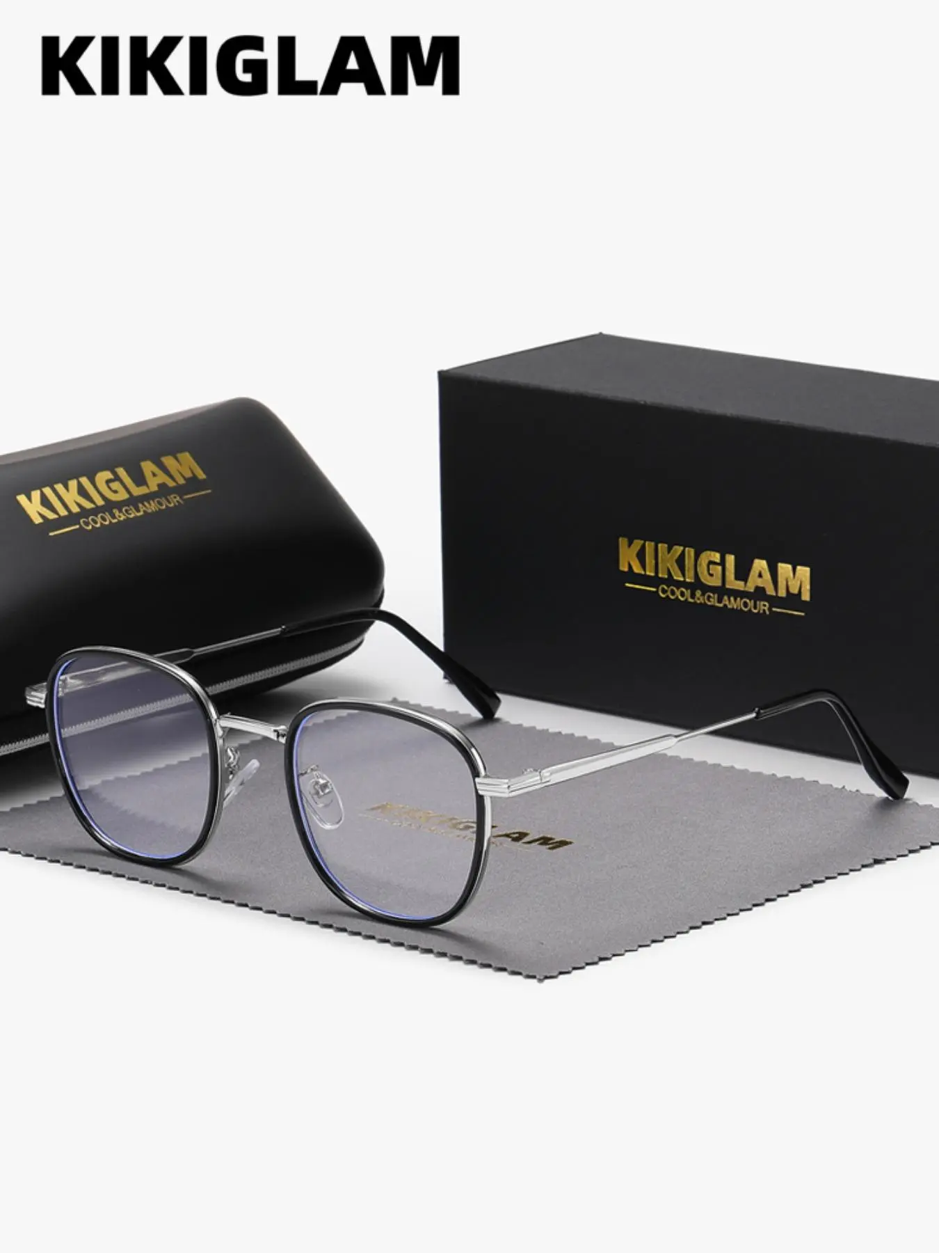 Vintage Stylish Square Full-frame Glasses, Anti-blue Light Glasses, Fashion Eyeglasses for Women & Men, Elegant All-match Fashion Accessories for Daily Wear