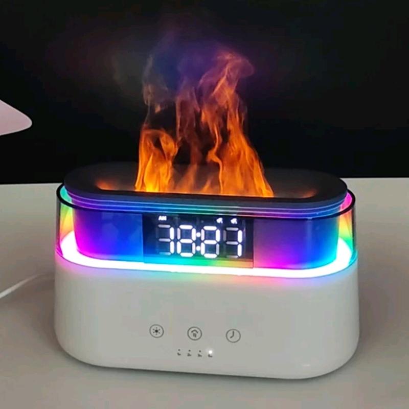 Humidifier LED with clock 180ml Running Rainbow Led Lamp Timing ...