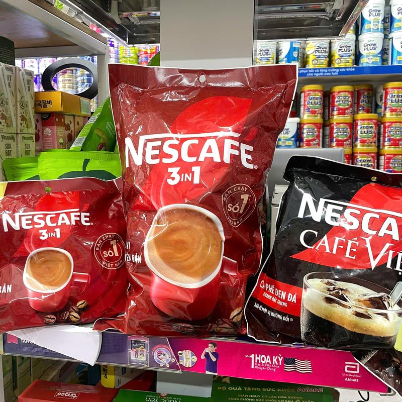  Cà phê hòa tan NesCafe mẫu mới 3in1 vị nguyên bản ,bịch 100 gói,bịch 46 gói  bich 24 gói 