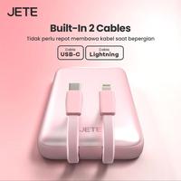 Gambar 【Tersertifikasi CCC】Powerbank JETE B10 Power Bank 10000mAh Fast Charging 22.5W Built in Kabel USB Type C Lightning Portable Pawer Bank Dual Port USB Handphone Android For iPhone - Black - Black dari Doran Wearable Official Store Kota Administrasi Jakarta Pusat 5 Tokopedia