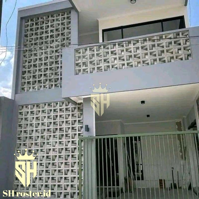 50 pcs roster beton minimalis motif Z loster lubang angin 8