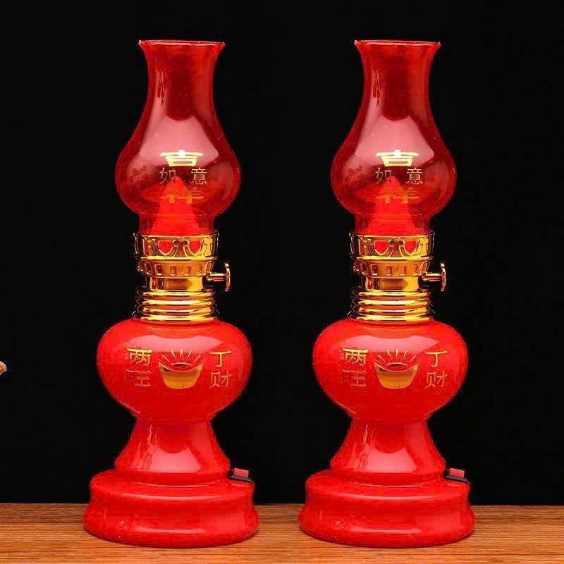 Đèn thờ Cục Vàng dùng pin Decor Decor Phòng (Giá cặp 2 cây)