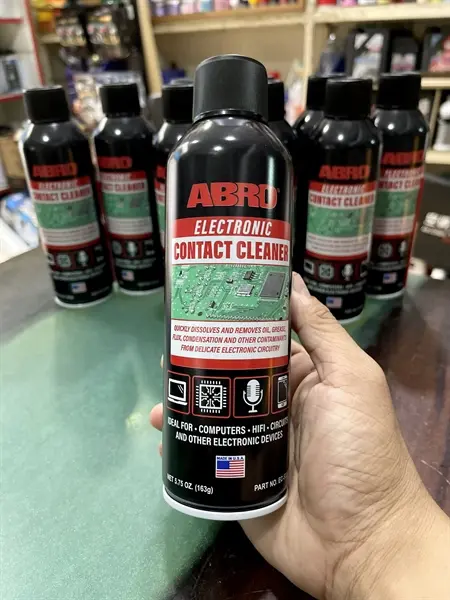 CHAI XỊT VỆ SINH LÀM SẠCH BO MẠCH ĐIỆN TỬ ABRO USA ELECTRONIC CONTACT CLEANER 163G