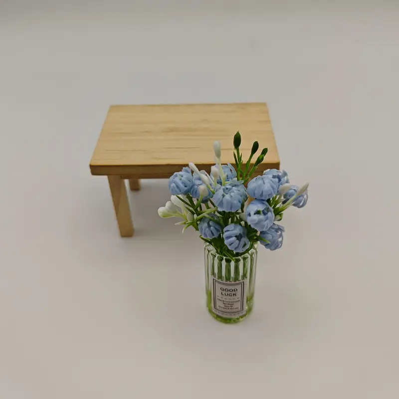 Mini Simulation Daisy Flower in Vase, 1 Count Mini Flower Vase, Miniature Home Decor, Pocket Dollhouse Accessories, Fruit 8