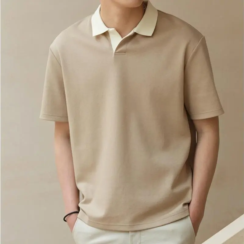Áo Polo ngắn Tay Thường Ngày Mùa Hè Cho Nam, Màu Trơn Áo Thun Dễ Phối Đồ [M-3XL]