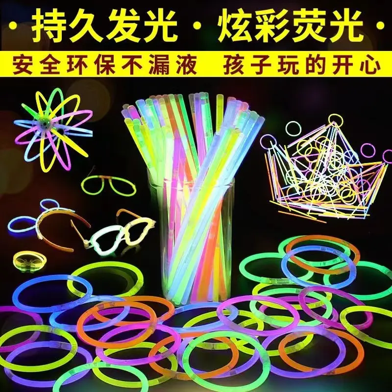 Disposable Colorful Light Stick Concert Bar Dancing Funny Atmosphere Luminous Flash Props