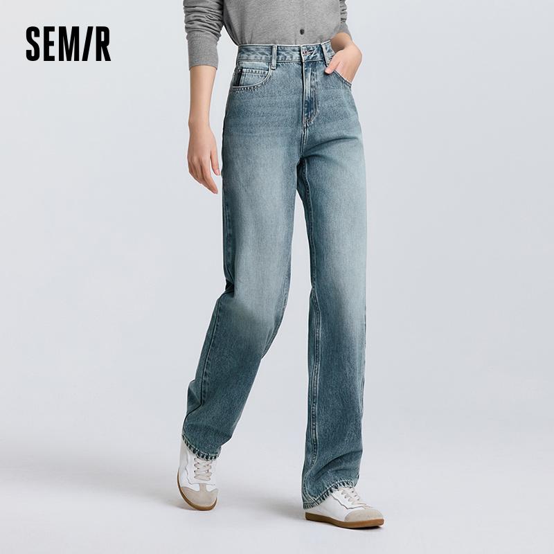 Quần Jean Ống Đứng Nữ Semir Senrou Denim Quần Cổ Điển Đơn Giản Thời Trang Mùa Xuân Hợp Xu hướng Cùng Phong Cách Trong Các Cửa Hàng Bách Hóa 2025