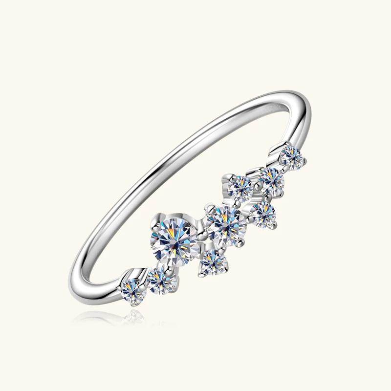 Product Introduction of 3mm&2.5mm&1.8mm&1.6mm Round Moissanite Diamond Rings for Women 2024 Silver 925 Original Certified Charm Accesories Fine Jewelry 11