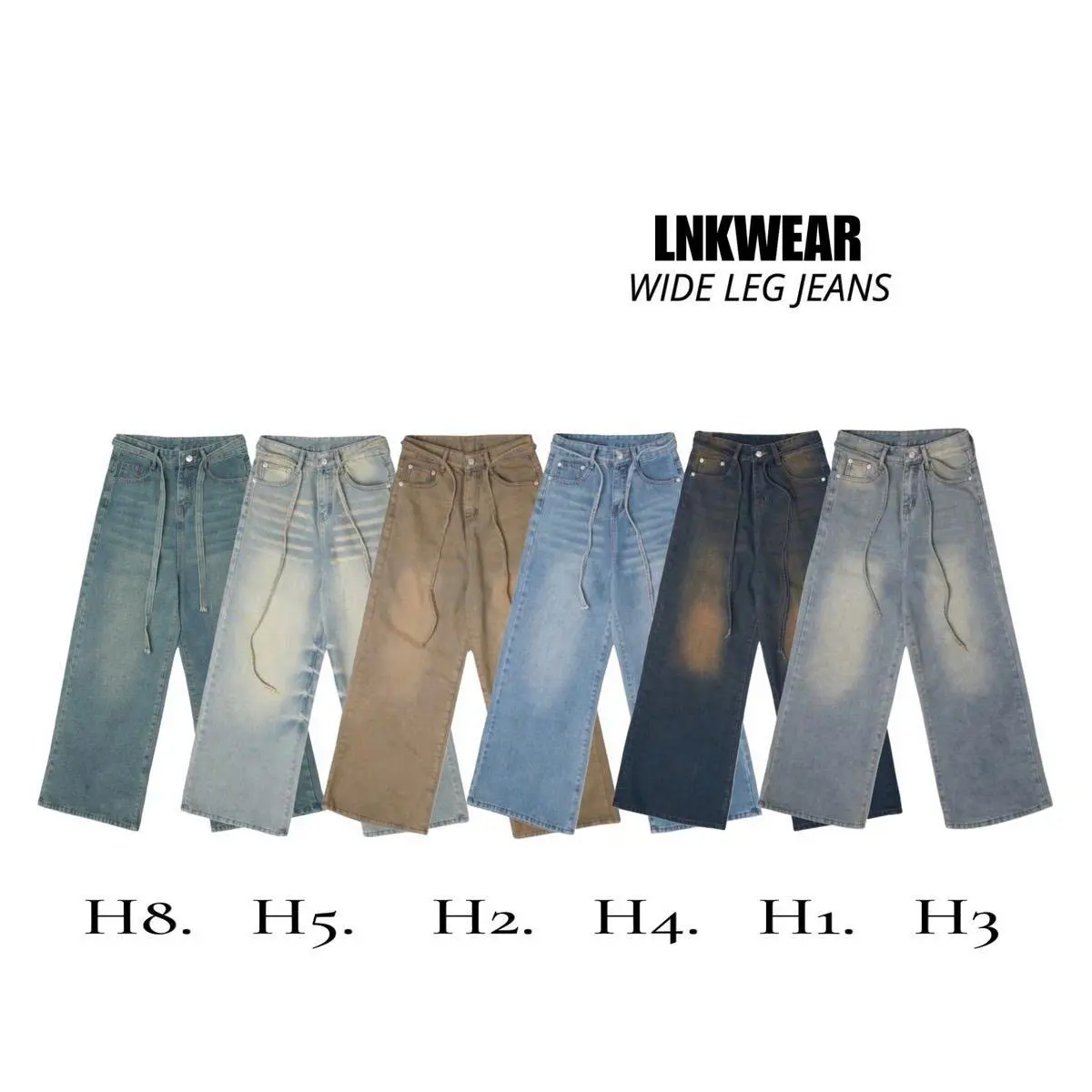 { RESTOCK SIÊU PHẨM } QUẦN JEAN ỐNG RẤT RỘNG H1-H8 FORM NAM NỮ DL 380 GSM ( đã xử lí co rút ) Menswear