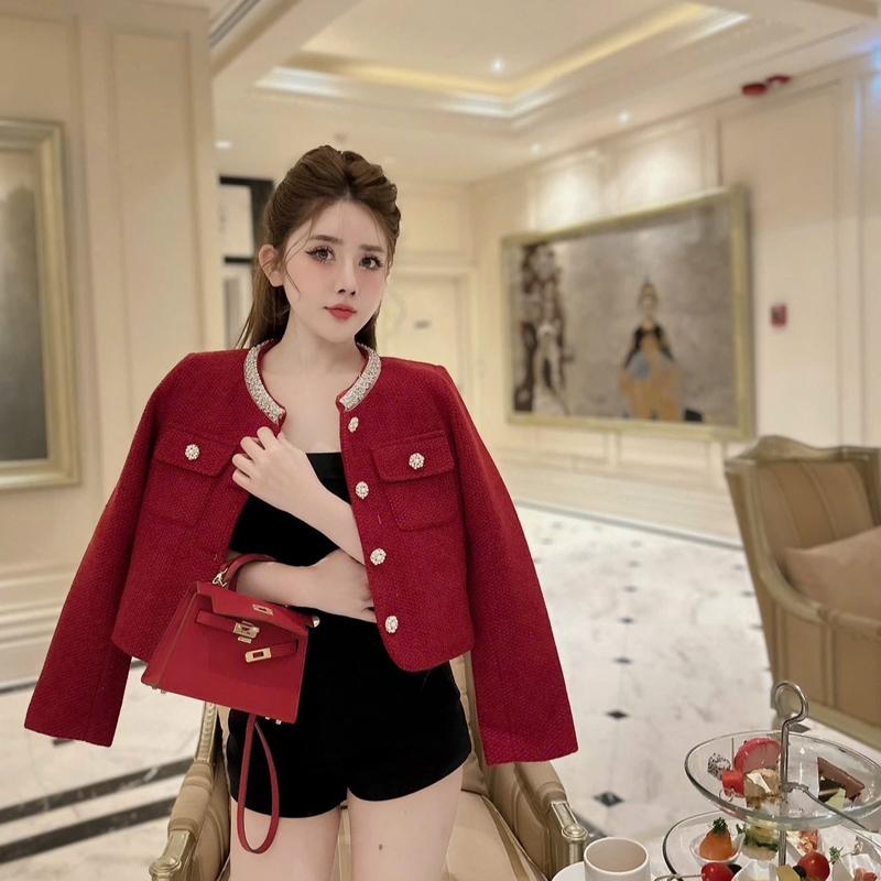 6888 áo khoác dạ trần bông mẫu mới năm 2025 dày dặn đẹp dành cho nữ 0