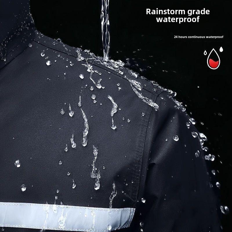 Product Introduction of [2025 Hot Sale] High Quality New Hot Sale Large Raincoat Rain Pants Suit Full Body Split Waterproof Men Raincoat Loose Reflective Electric Car Motorcycle Double Layer Slim Thickened Rainproof 13