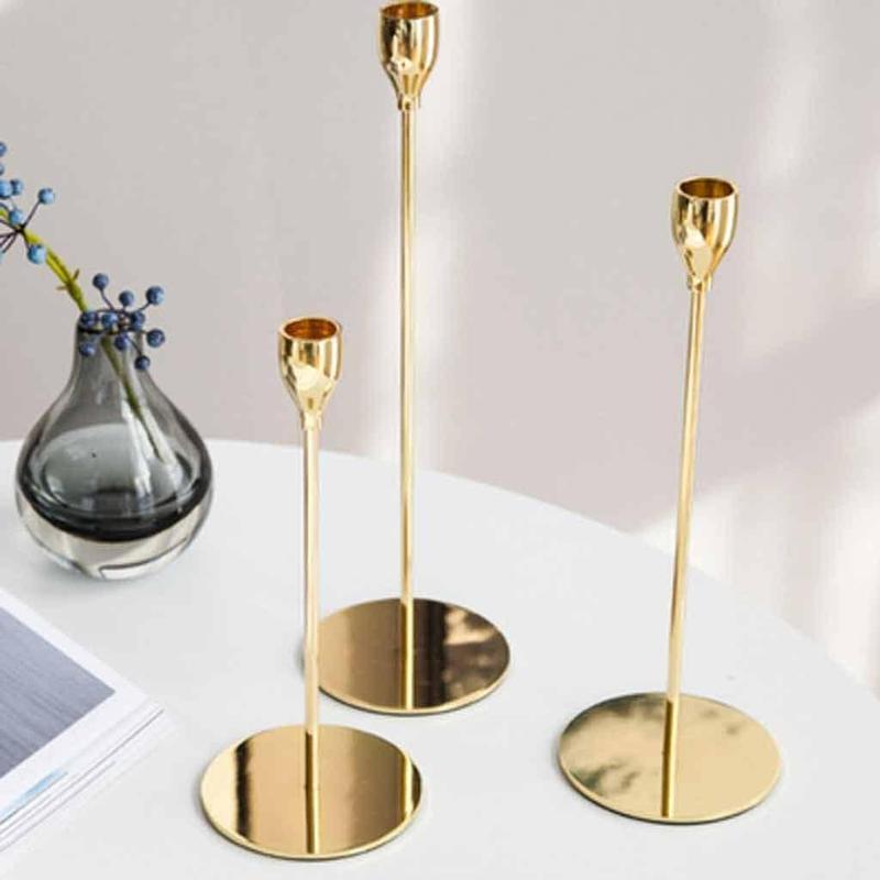 Candle Holder Set, 6 Counts/set Modern Simple Candle Stand, Decorative Candle Holder for Home Living Room Bedroom Dining Room Wedding Party, Ornaments 5