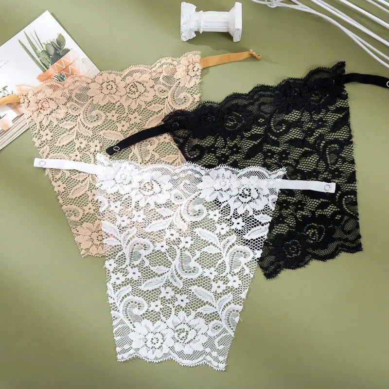 Anti-light Tube Top, One-piece Lace Women's Seamless Exquisite Short Sexy Strapless Invisible Bra