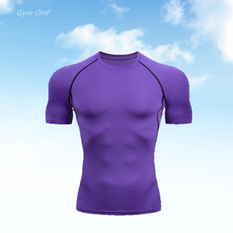 Compression särk Quick Dry Jõusaali Jooksu T-särk Meeste Fitness Jalgrattasärk Meeste suve T-särk_voghion.com