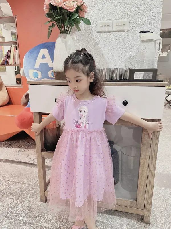 T.A fashion kids V69: Váy công chúa elsa xinh xắn,dễ thương,điệu đà 4