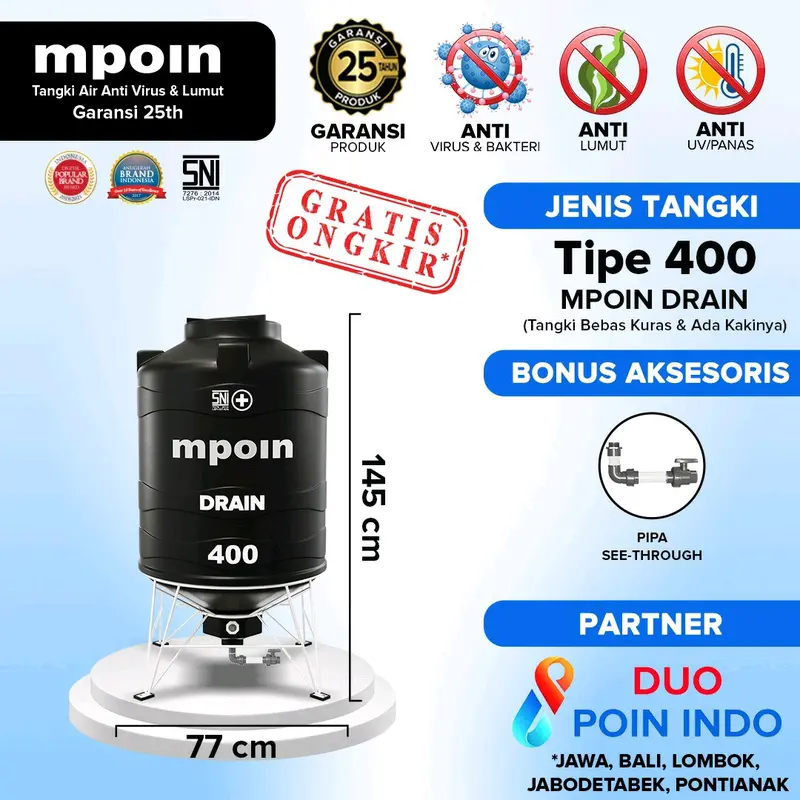 MPOIN 400/600/800/1200/1500/2000  DRAIN SERIES TANDON AIR/TOREN AIR/TANGKI AIR 3