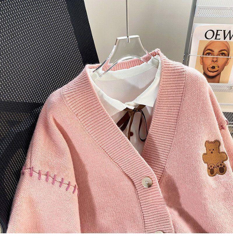 Product Introduction of Áo Cardigan Len, Quần Áo Nữ, Dáng Rộng Vừa Vặn, Phong Cách Nhẹ Nhàng, Áo Dệt Kim, Hàng Mới Về Đầu Xuân 2024 11