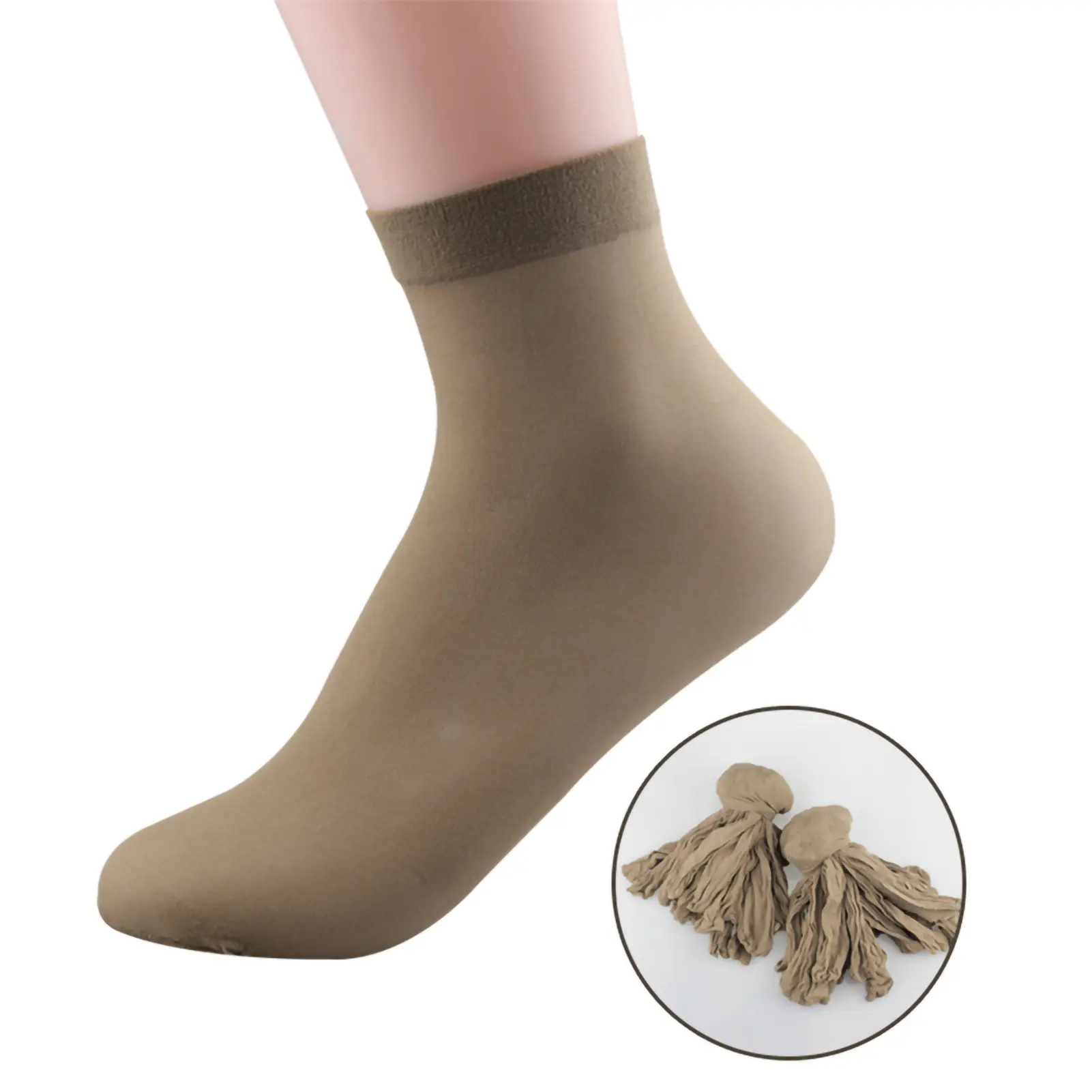 10 Pairs Socks Disposable Soft Polyester Solid Color Breathable Unisex for Ice Rink