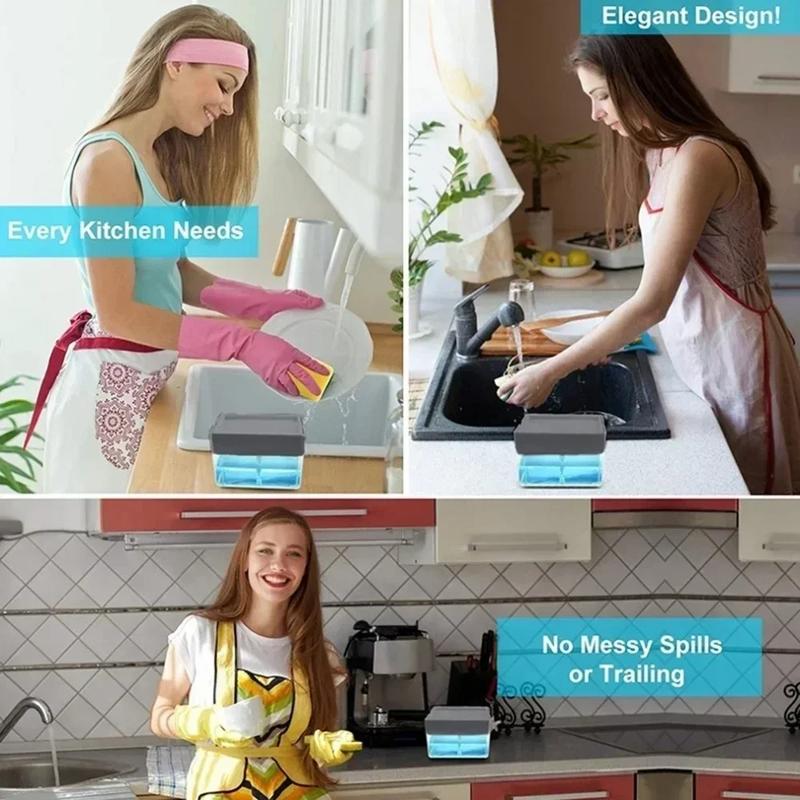 Product Introduction of 380ml Kitchen Sponge Dispenser Automatic Soap Dispenser Bottle for Detergent Liquid Dish Soap Dispenser Manual Soap Pump 31