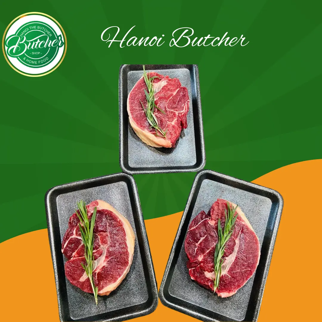 Bít Tết Lõi Vai Bò Úc Angus 200g Tặng Kèm Lá Hương Thảo, Muối Tiêu Và Sốt Tiêu Đen