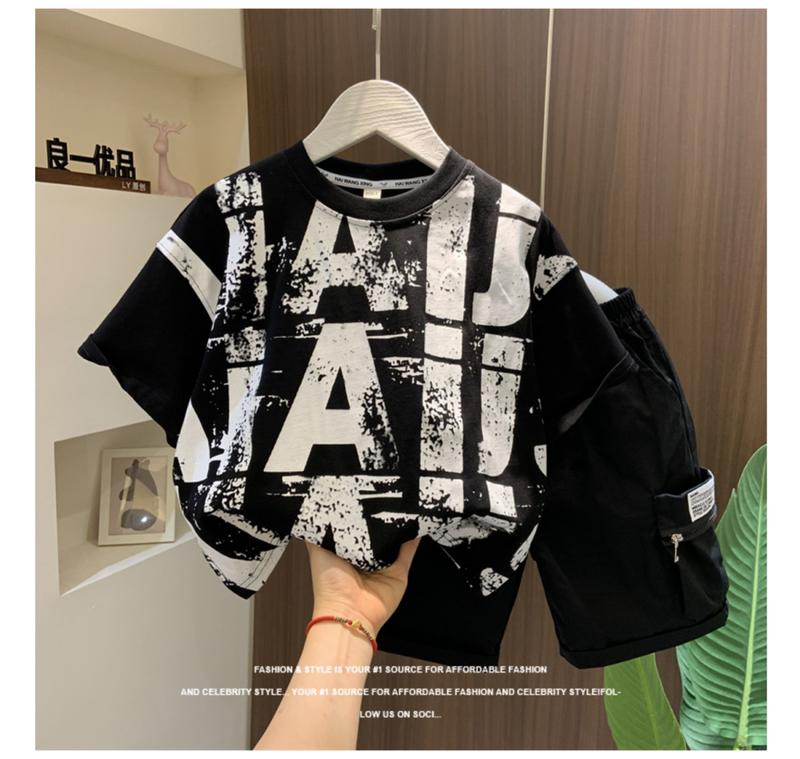 Product Introduction of Bộ Đồ Mùa Hè Cho Bé Trai, Cỡ Trung Bình Và Lớn, Quần Áo Ngắn Tay Ngầu Và Đẹp Trai, Phong Cách Phương Tây, Bộ Đồ Hai Mảnh, Mỏng, Thích Hợp Cho Bé Trai, Hàng Mới Về 2024 18