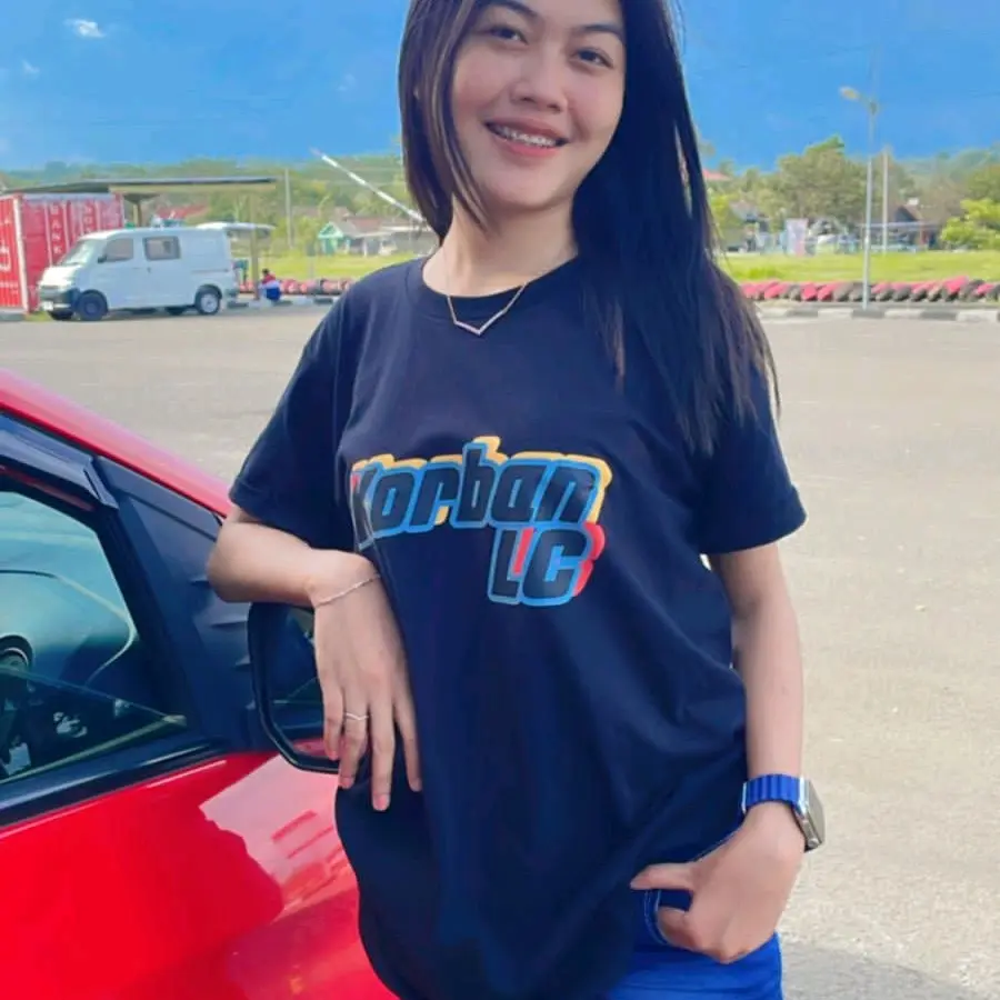 kaos top korban lc Santai Sablon