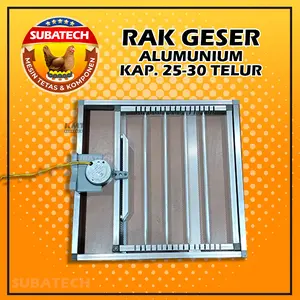 Rak Geser Alumunium Kap. 30 Mesin Tetas Telur Full Otomatis Penetas