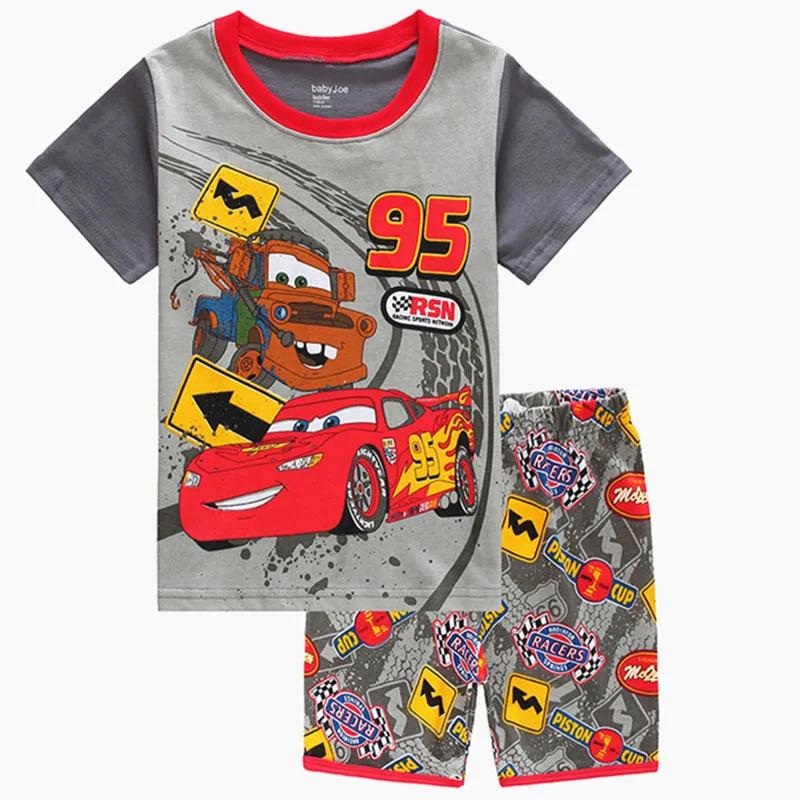 New Summer Kids Pyjamas Children Sleepwear Baby Set Boys Girls Cars Short sleeved Pijamas Cotton Nightwear Clothes Pajamas Sets 8