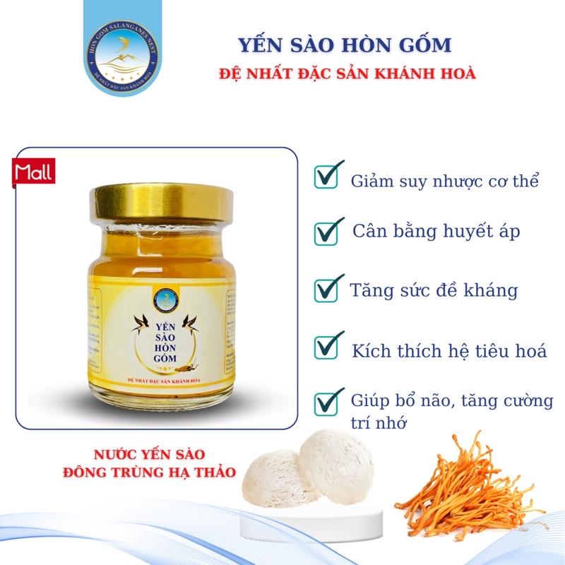 [Hộp 1 Hũ x 70 ml] Nước Yến Sào Đông Trùng Hạ Thảo - Yến Sào Hòn Gốm Chính Hiệu Khánh Hòa -HG SALANGANES NEST 2