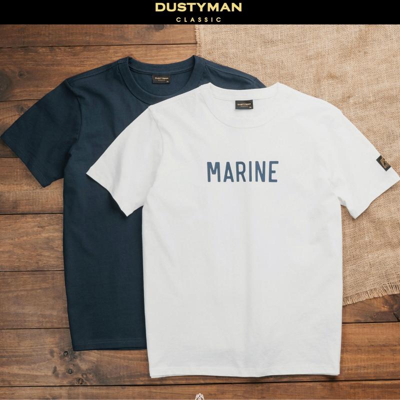 Áo Thun Nam In Hình Marine Cổ Điển DUSTYMAN - Vải 100% Cotton - Form Regular Fit
