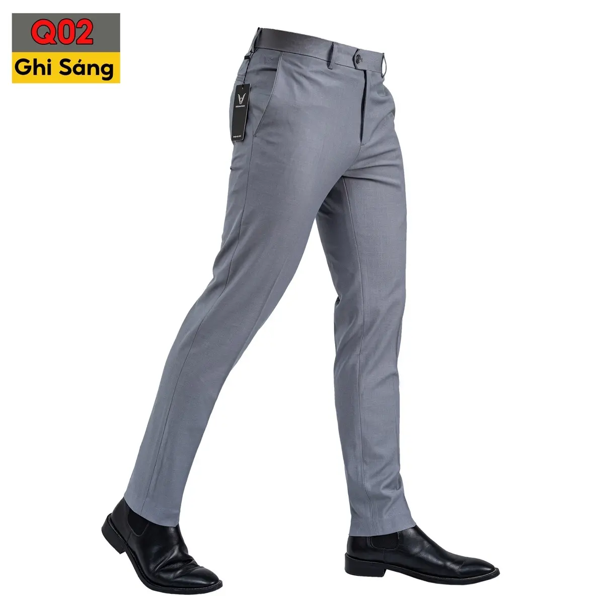 Quần Âu Nam Slimfit Màu Ghi Sáng - Q02